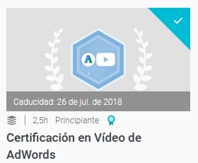 certificacion en video de adwords