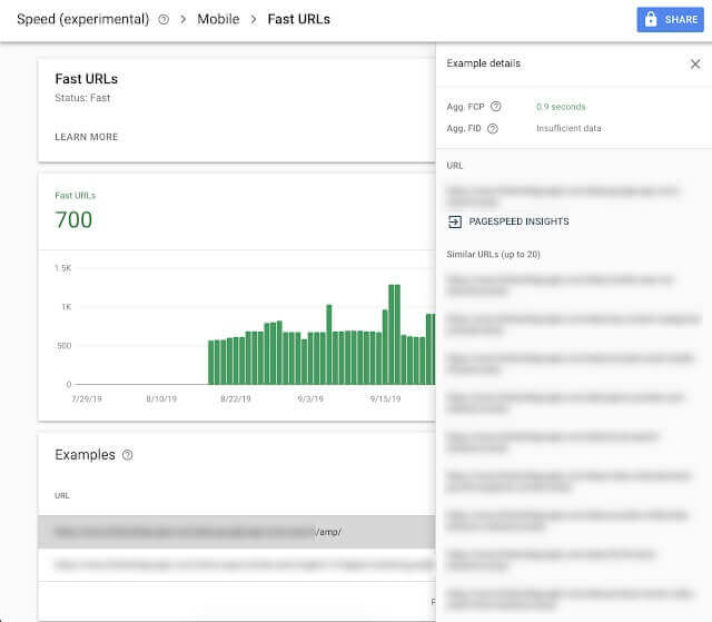 nuevo informe velocidad search console pagespeed insights