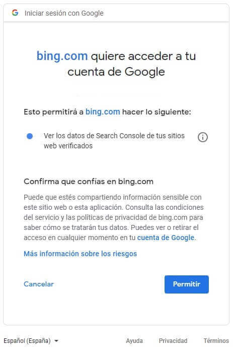 tutorial google search console importar a bing webmasters tools cuenta acceder
