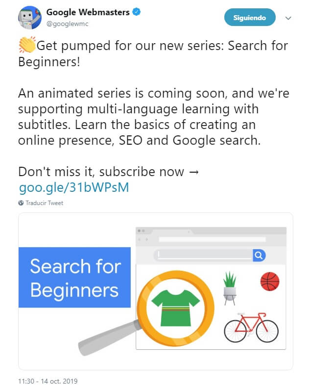 google webmasters search for beginners