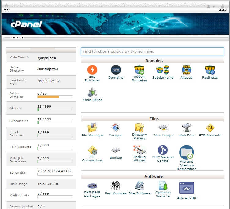 tutorial search console cpanel