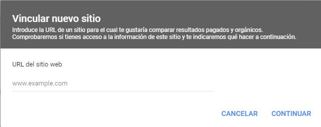 tutorial search console vincular nuevo sitio google ads